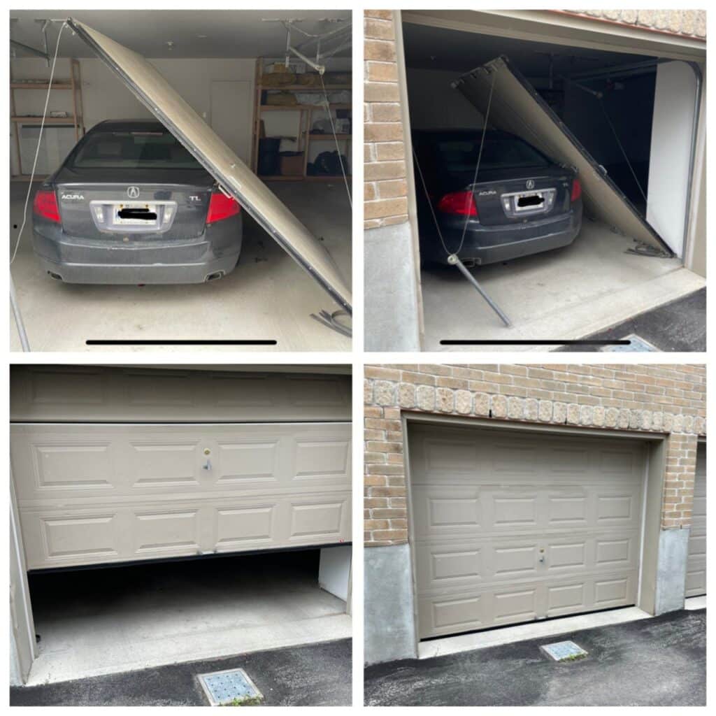 Remplacement des panneaux de porte de garage