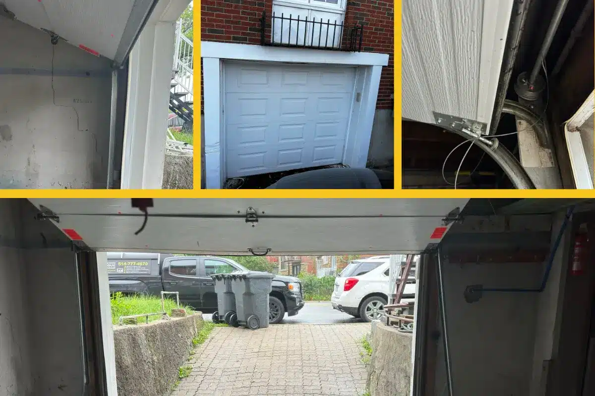 a garage door in Montreal residence having a regular garage door maintenance