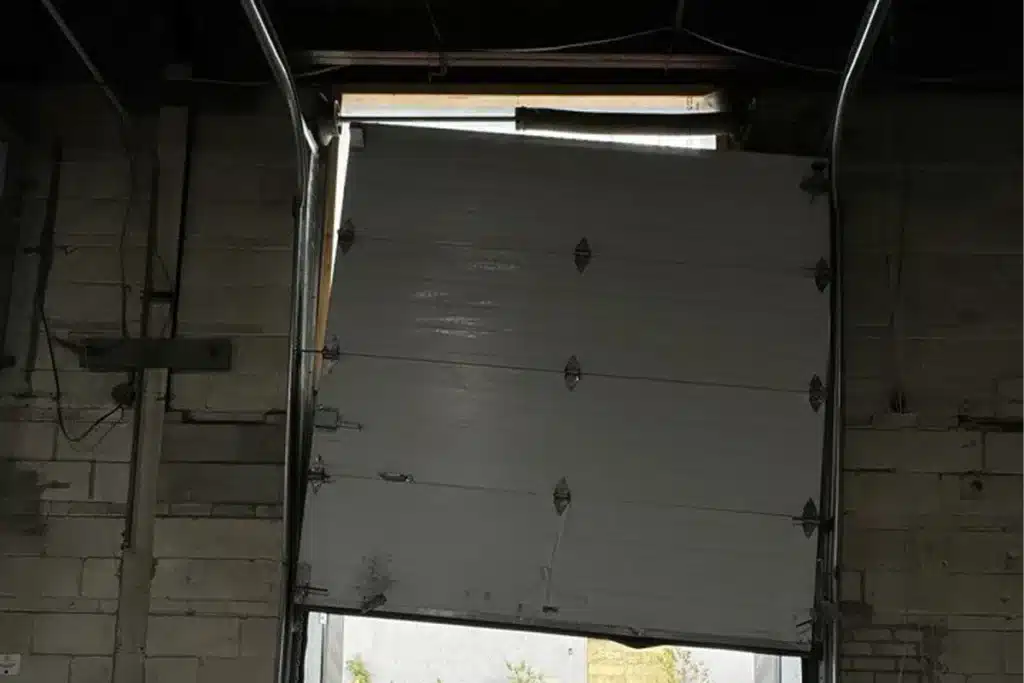 Repairing a misaligned garage door